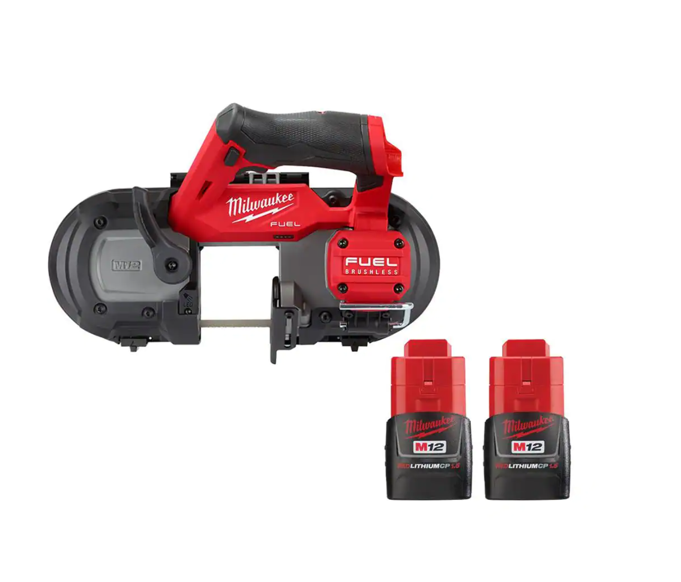 Milwaukee 2529-20-48-11-2411 M12 FUEL 12V Lithium-Ion Cordless Compact Band Saw With 1.5 Ah Battery Pack (2-Pack)