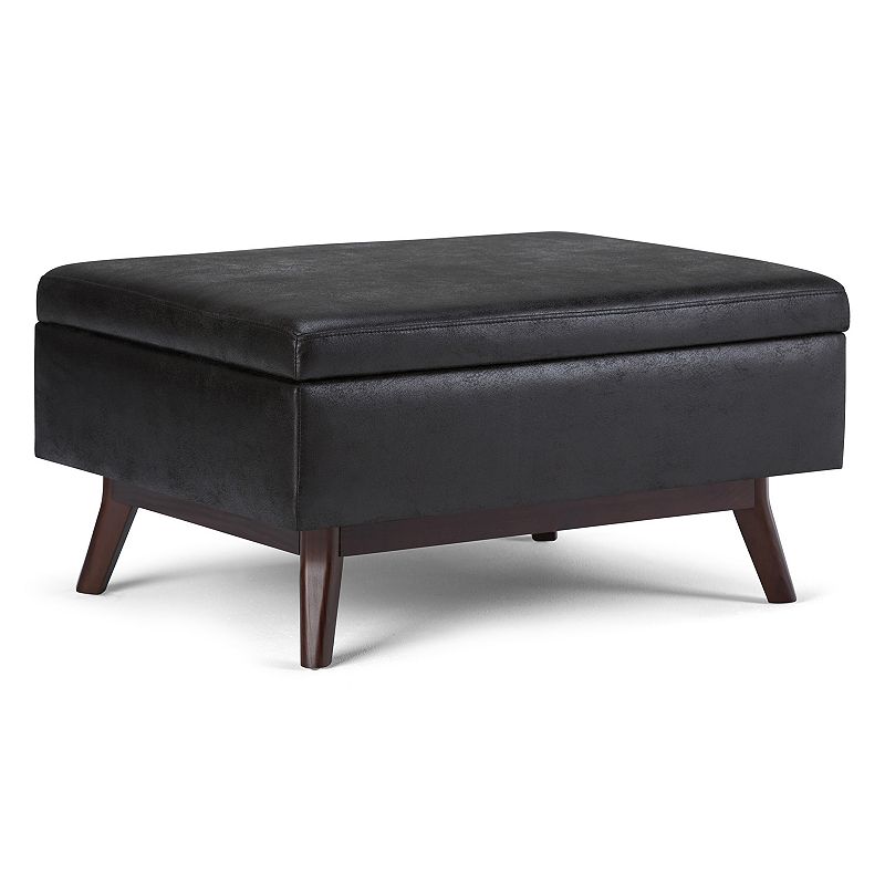 Simpli Home Owen Coffee Table Storage Ottoman