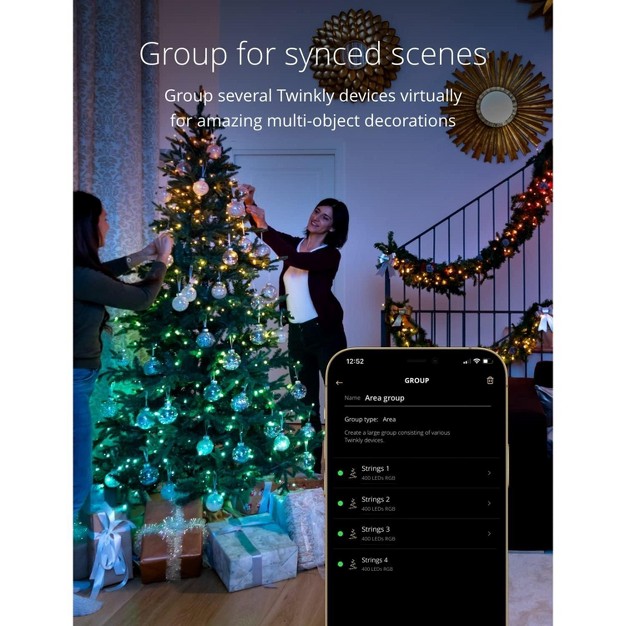 Twinkly Strings App controlled Led Christmas Lights Indoor And Outdoor Smart Lighting Decoration