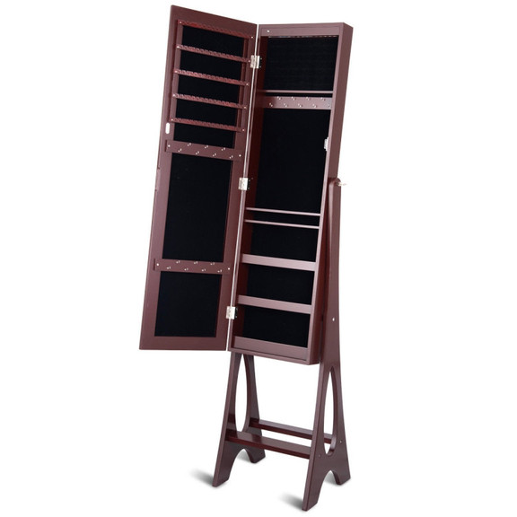 Costway 04869753 LED Jewelry Cabinet Armoire Organ...