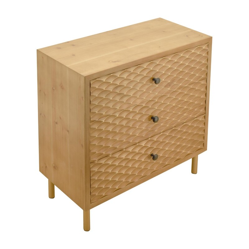 Wooden Accent Storage Cabinet with 3 Drawers