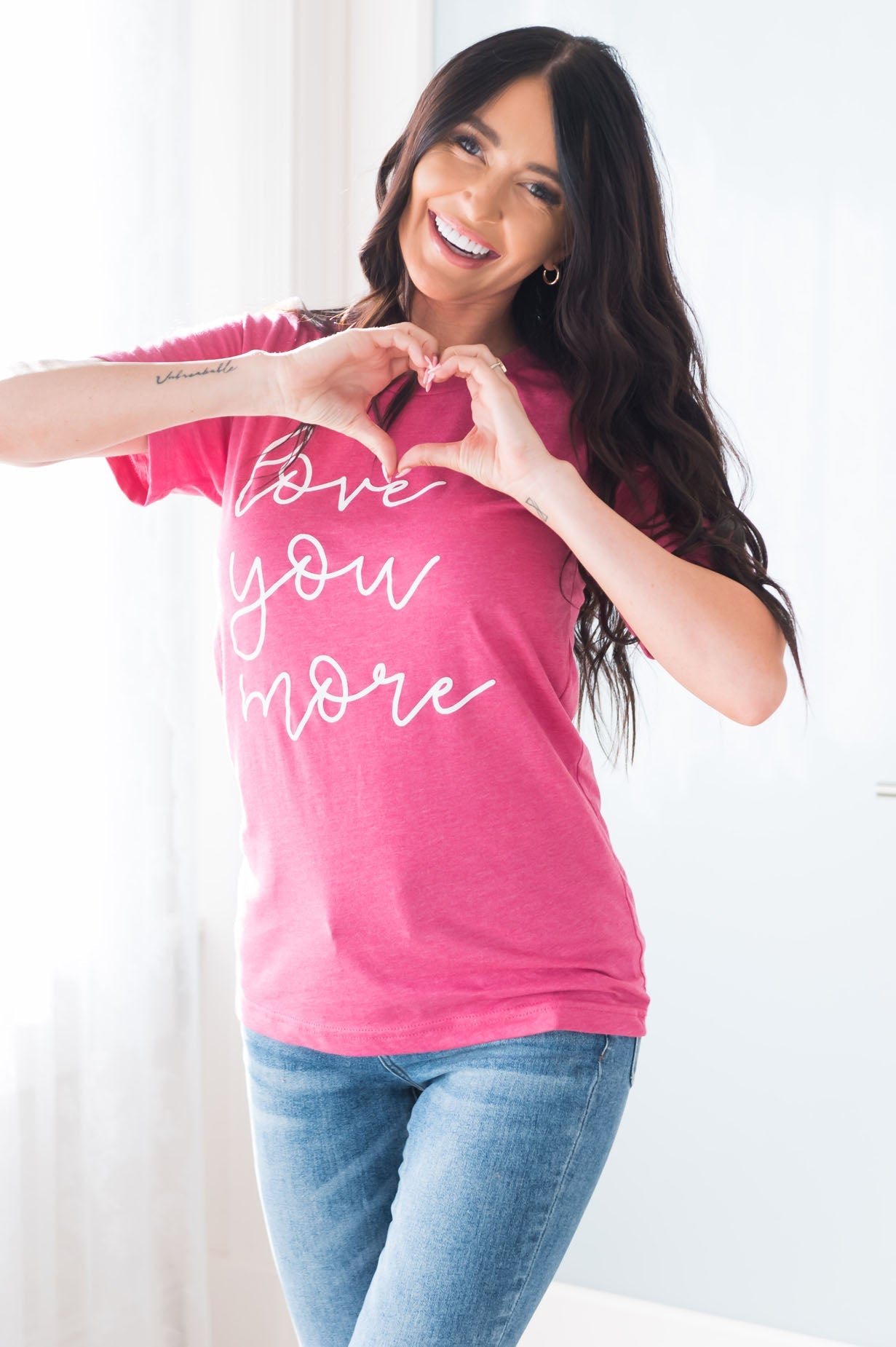 Love You More Modest Tee