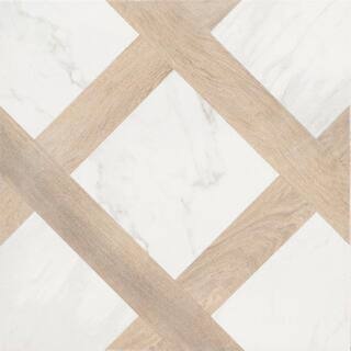 MSI Marble Wood White 10 in. x 10 in. Matte Porcelain Floor and Wall Tile (13.44 sq. ft.Case) NHDMARWOO10X10