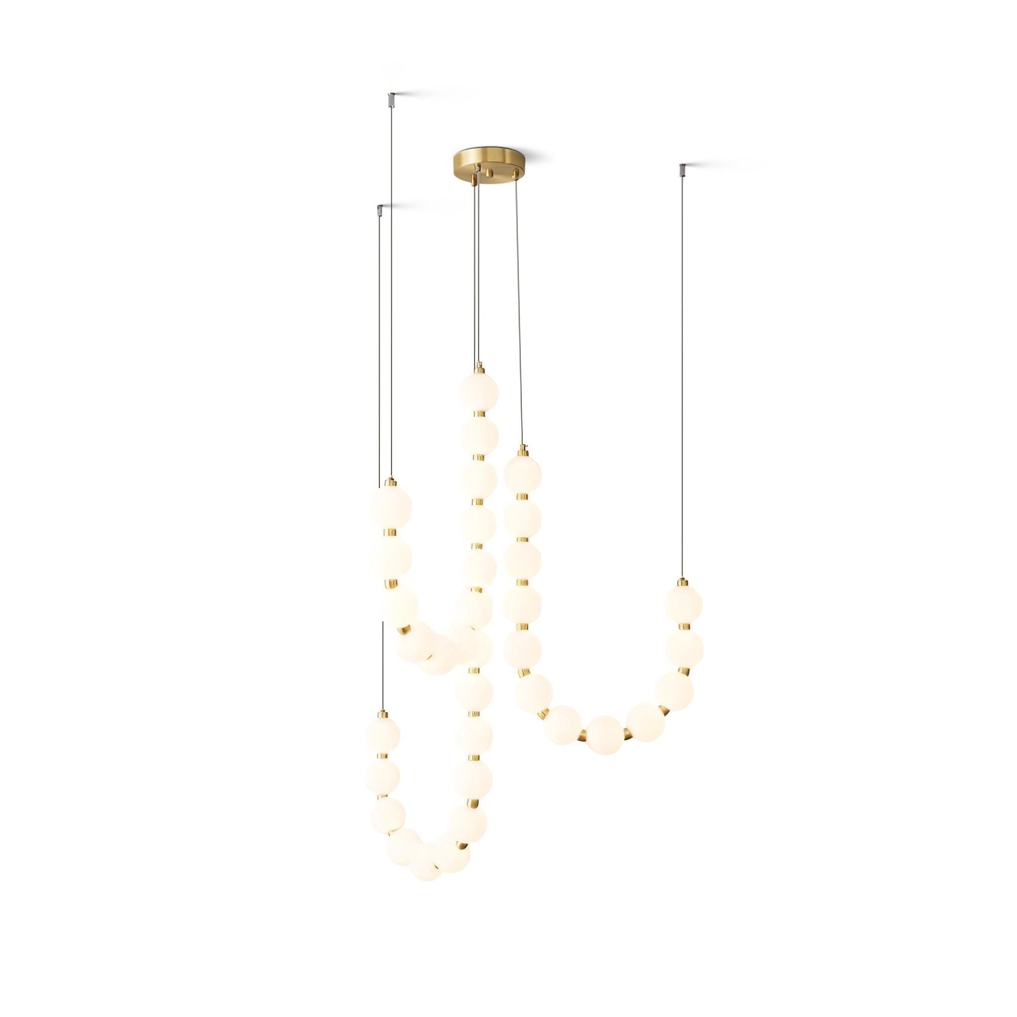 Glass Pearl Necklace Chandelier