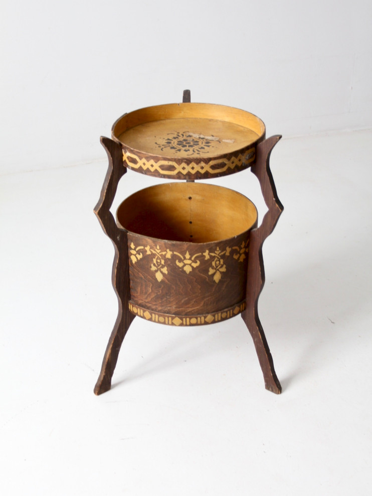 Consigned  Antique Band Box Side Table   Transitional   Side Tables And End Tables   by 86 Vintage  Houzz