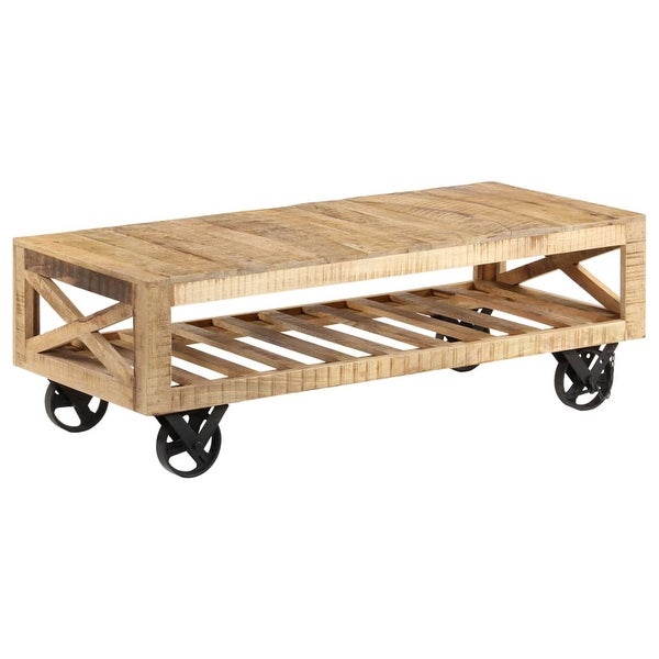 vidaXL Coffee Table with Wheels 43.3