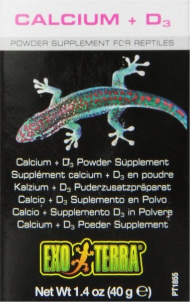 Exo Terra Calcium + Vitamin D3 Powder Reptile Supplement