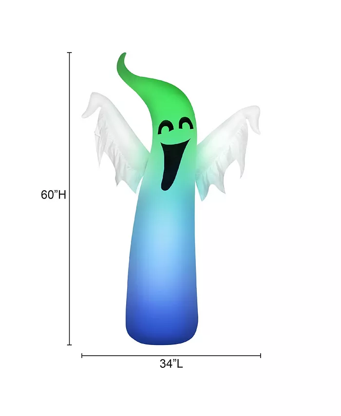 Hurley Halloween Inflatable Color Changing Ghost  60