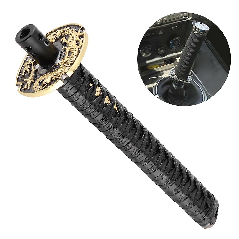 Car Samurai Style Automatic Gear Shift Knob Shifter 26cm (outside Black Inside Black)