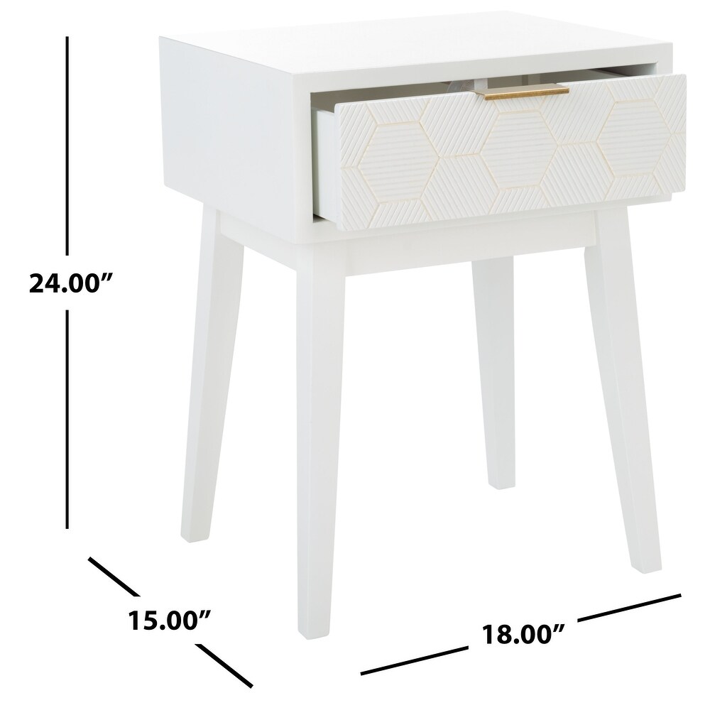 SAFAVIEH Keya 1 Drawer Nightstand Accent Table