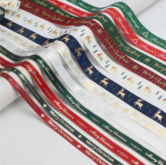 100 Yards Christmas Satin Ribbons Grosgrain Ribbon...