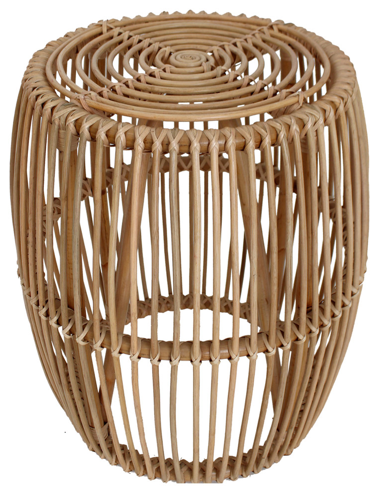 Keegan Rattan End Table   Tropical   Side Tables And End Tables   by HedgeApple  Houzz