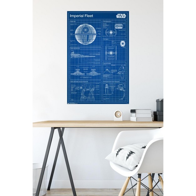 Trends International Star Wars Saga Imperial Blueprint Unframed Wall Poster Prints