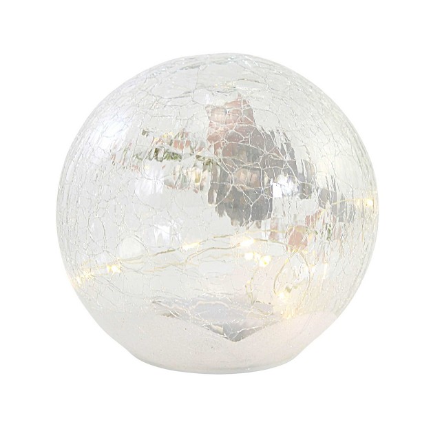 Globe With Cardinal On Branch Winter Led Lighted Gold Crest Distributing Decorative Figurines