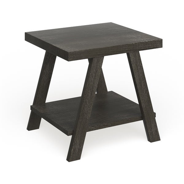 The Gray Barn Cedar Ridge Contemporary Replicated Wood Shelf End Table