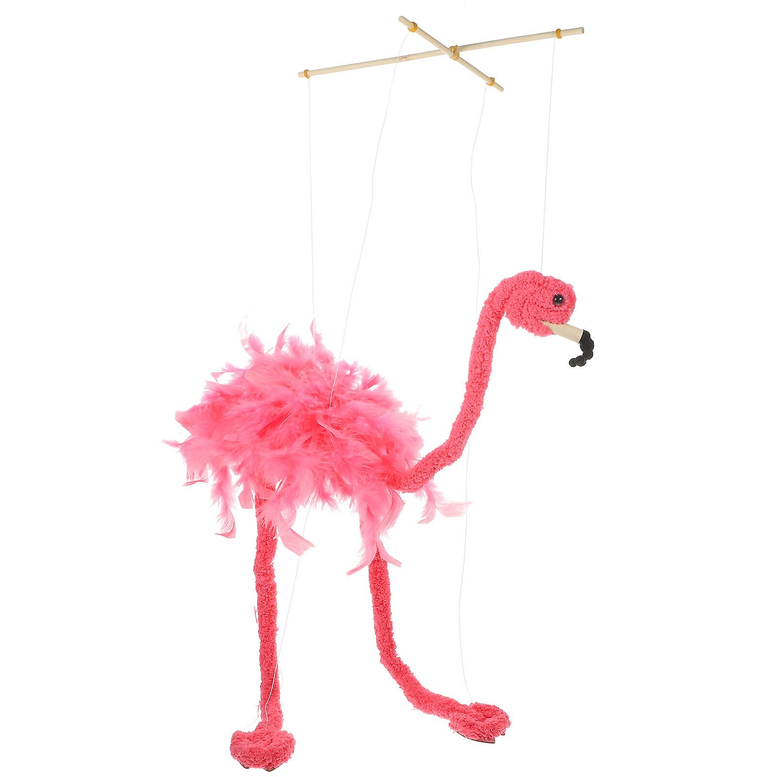 Flamingo Marionette Puppet Plush Animals Marionette Puppet Interactive Puppet