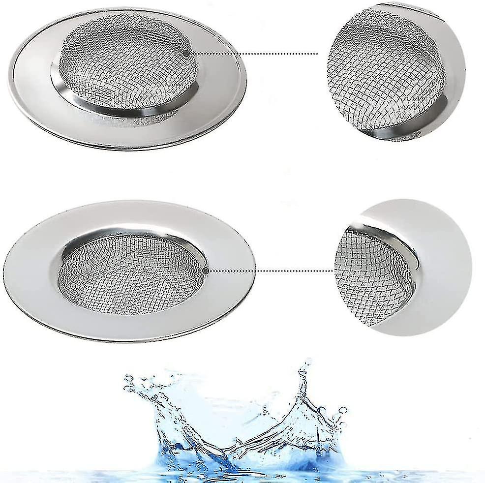 2 Pieces Stainless Steel Shower Strainer. Kitchen Stainless Steel Drain Strainer. Sink Str