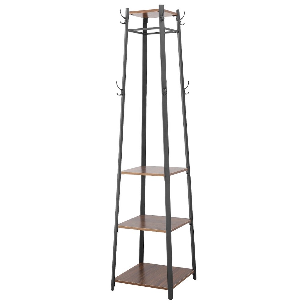 Industrial Metal Coat Rack Stand Hall Tree