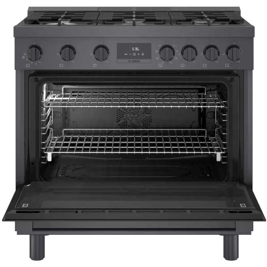 Bosch 36-inch Freestanding Dual Fuel Range with European Convection Technology HDS8645C