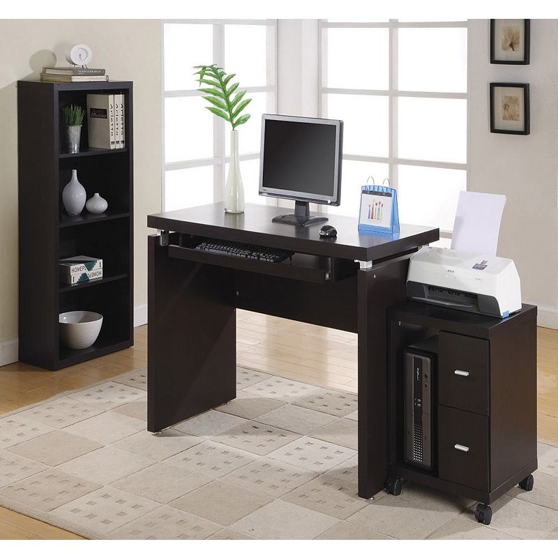 47.25 Cappuccino Brown Contemporary Rectangular Computer Desk