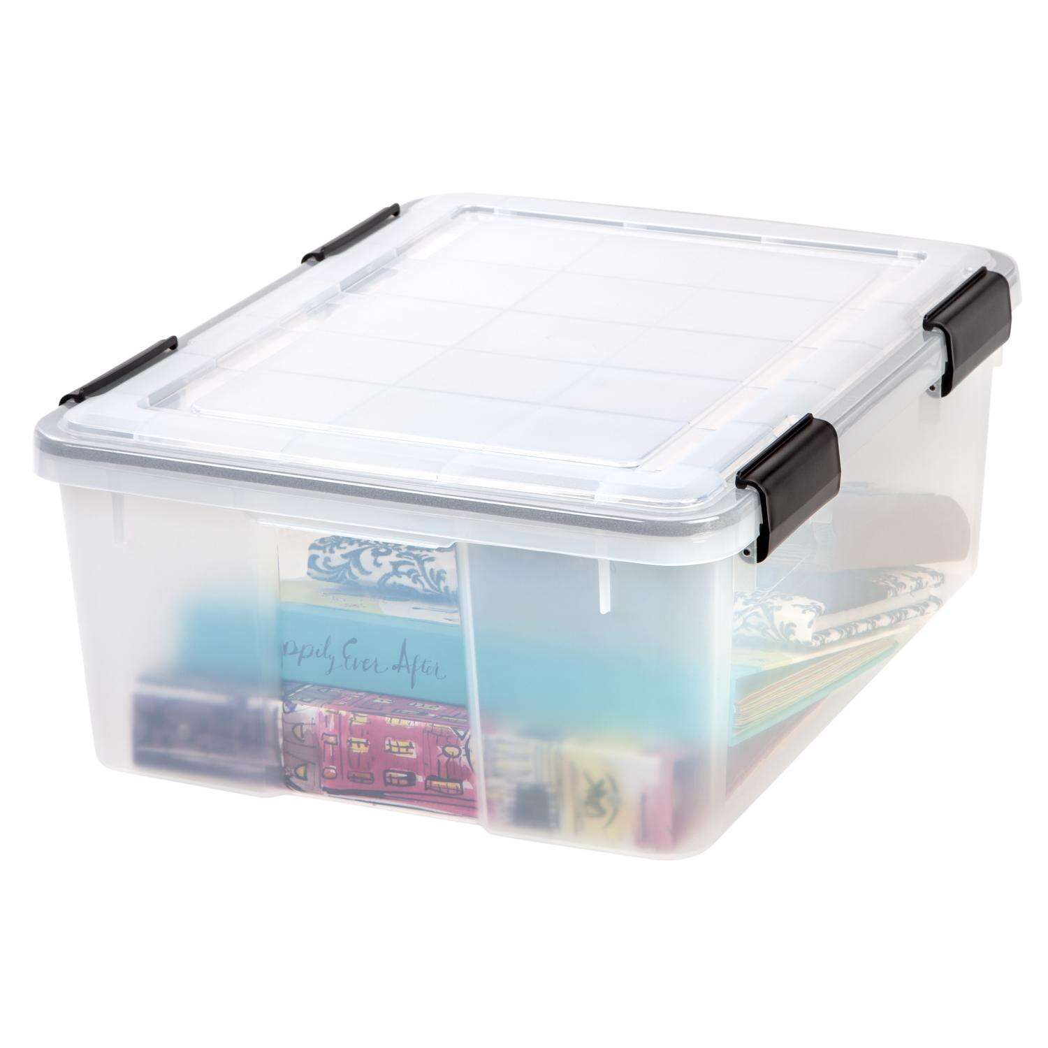 IRIS WEATHERPRO 30 qt Clear Storage Box 7.75 in. H X 15.75 in. W X 19.7 in. D Stackable