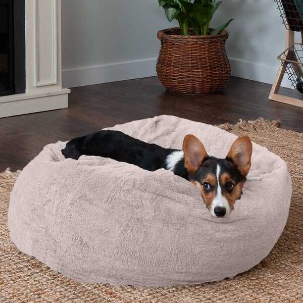 FurHaven Plush Ball Pillow Dog Bed w/Removable Cover