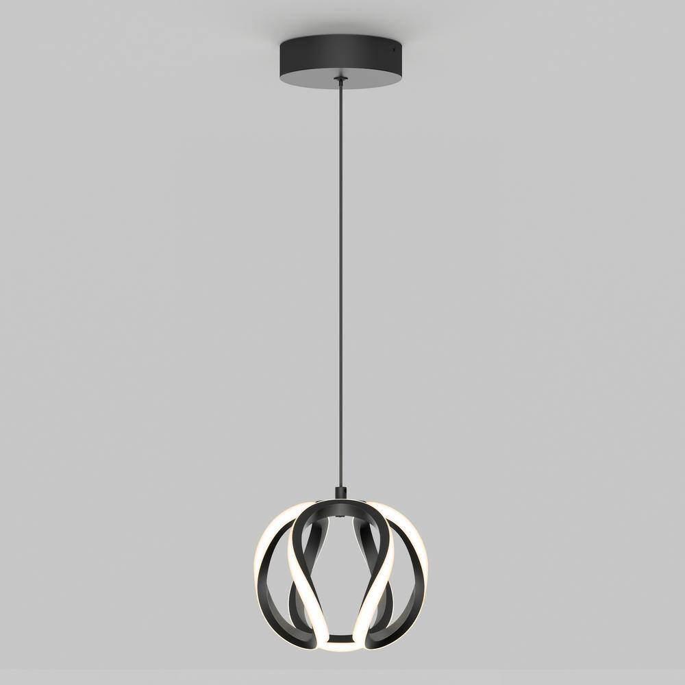 Artika Vivaldi 16-Watt Integrated LED Black 3 CCT Modern Hanging Mini Pendant Light for Kitchen Island and Living Room PDT1-VIC-HD2BL