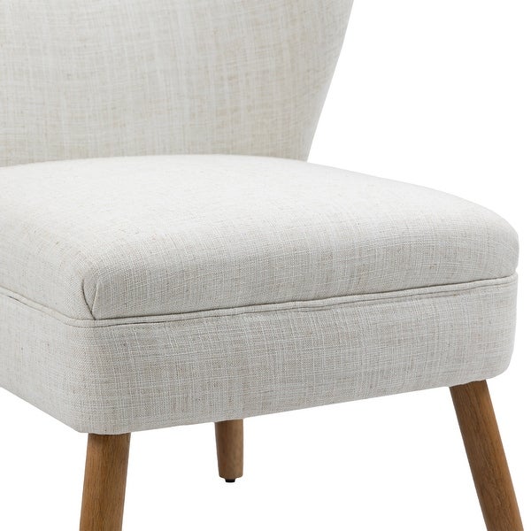 2SET Mid Century Linen Accent Chair