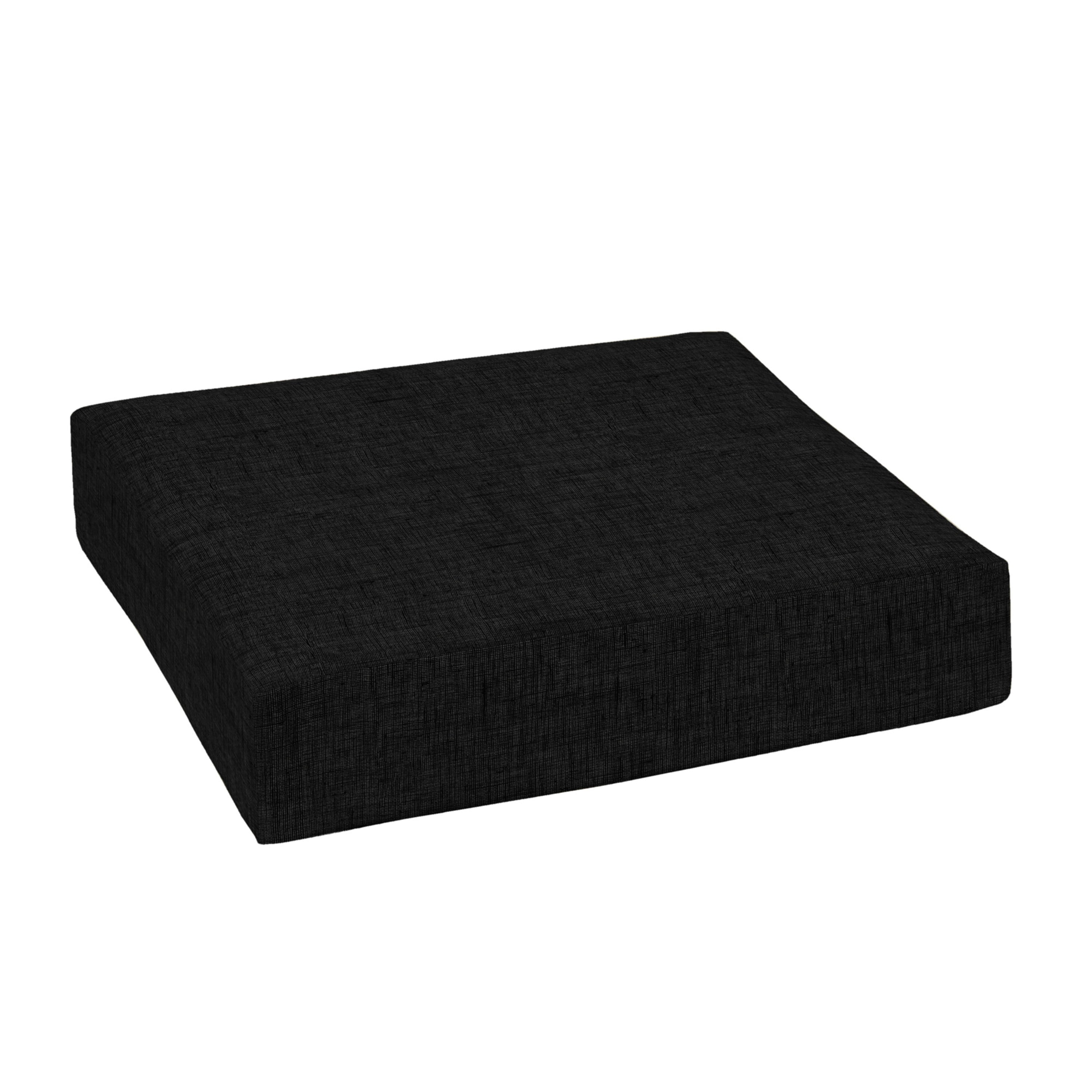 Arden Selections Outdoor Deep Seat Cushion 24 x 24， Black Leala