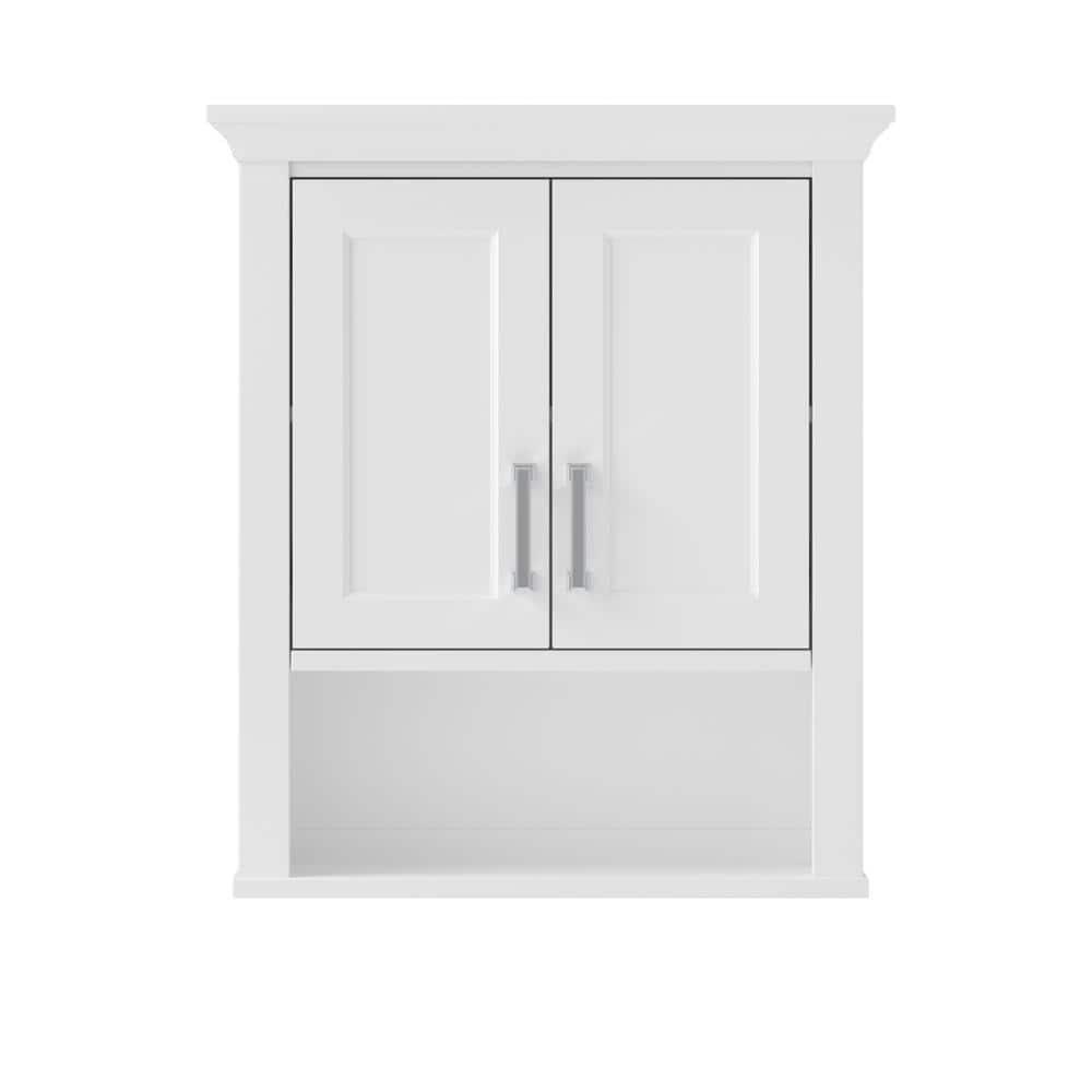 Foremost HollisLawson 24 in W x 8 in D x 28 in H Bathroom Storage Wall Cabinet in White