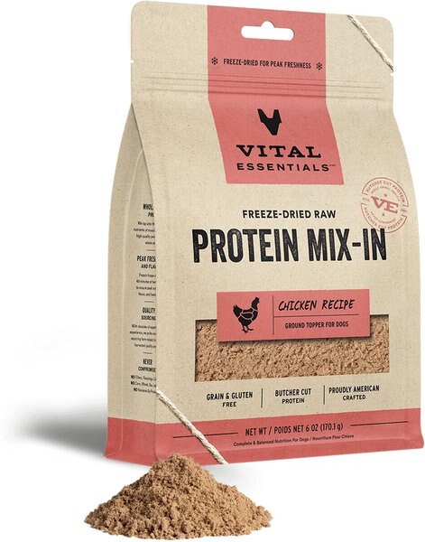 Vital Essentials Chicken Freeze-Dried Raw Grain-Free Dog and Cat Food Topper