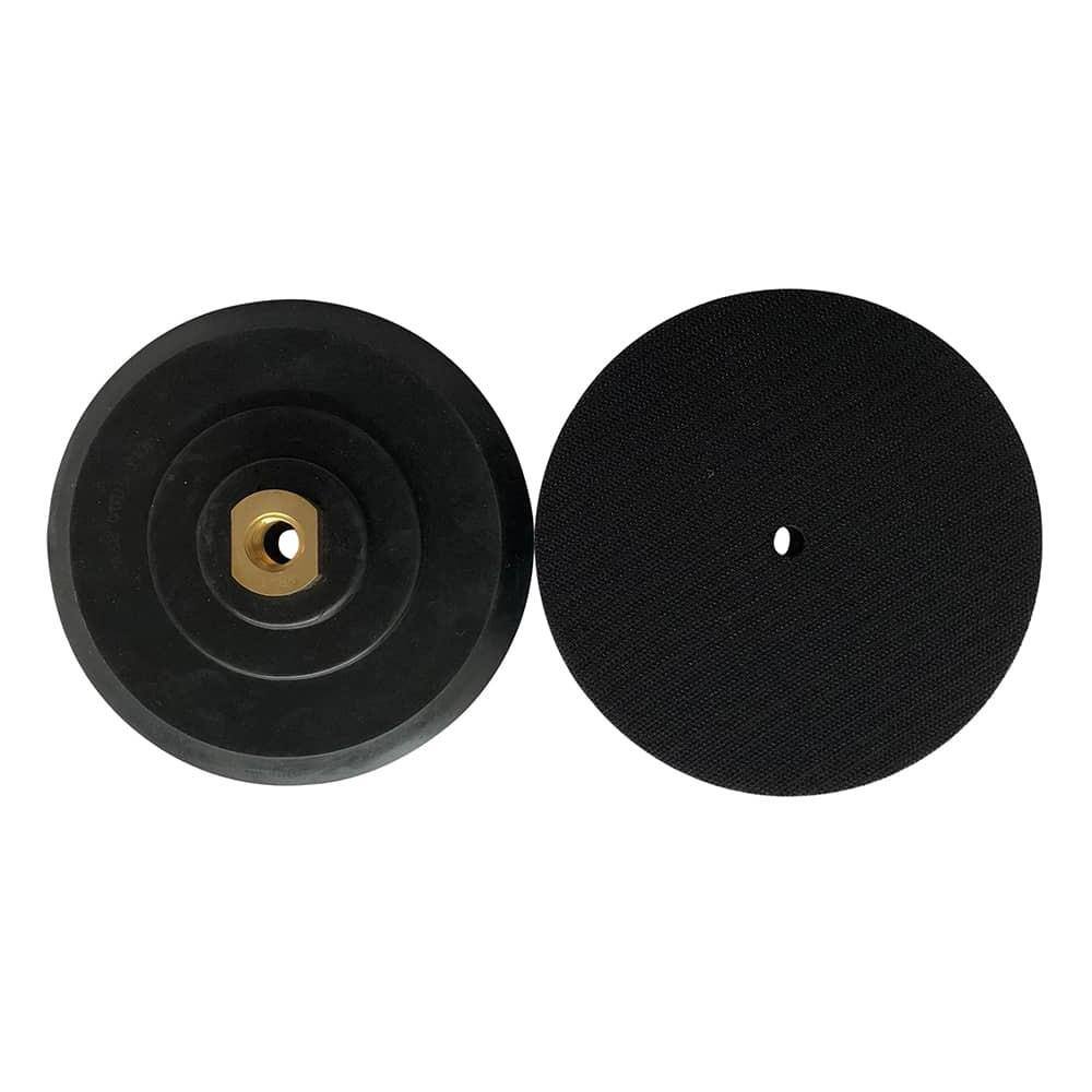 EDiamondTools 4 in. Dry Diamond Polishing Pad Set for Stone and Concrete (#50 to #3000 Grit) with Rubber Backing Pad RDP4512481530R