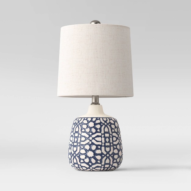 Assembled Ceramic Table Lamp Blue