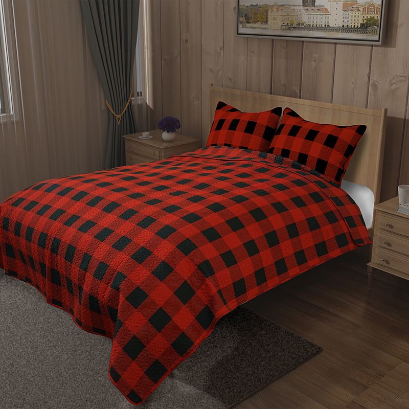 Down Home Buffalo Check Quilt Set