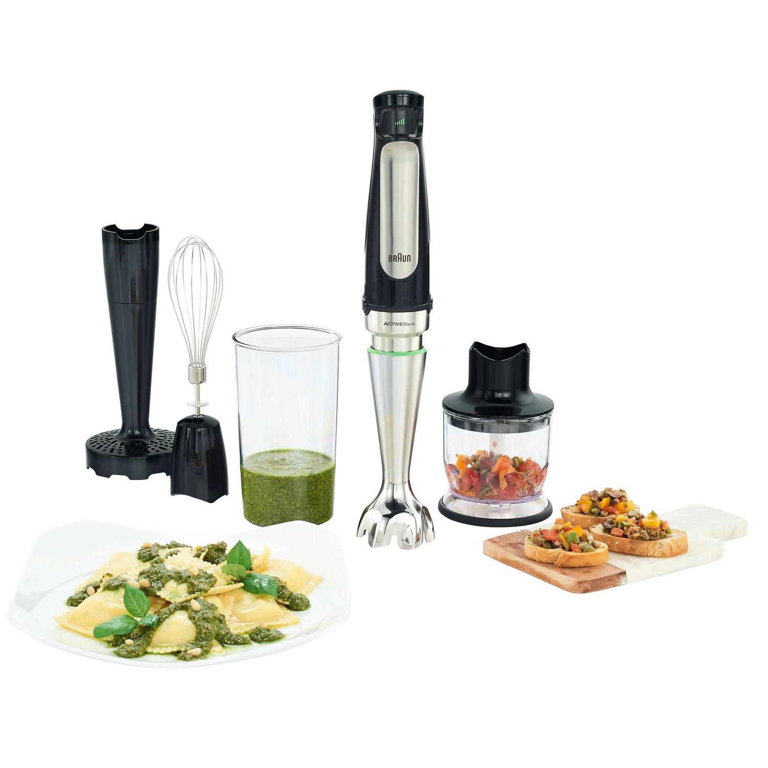 Braun MultiQuick 7 Hand Blender， MQ7027 ActiveBlade Technology Handblender Set