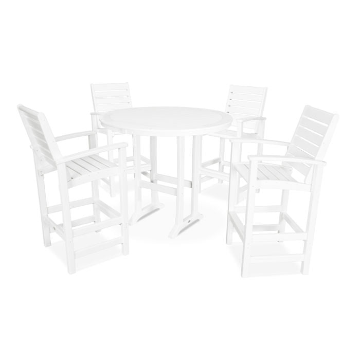 Polywood Signature 5 Piece Bar Dining Set PWS305-1