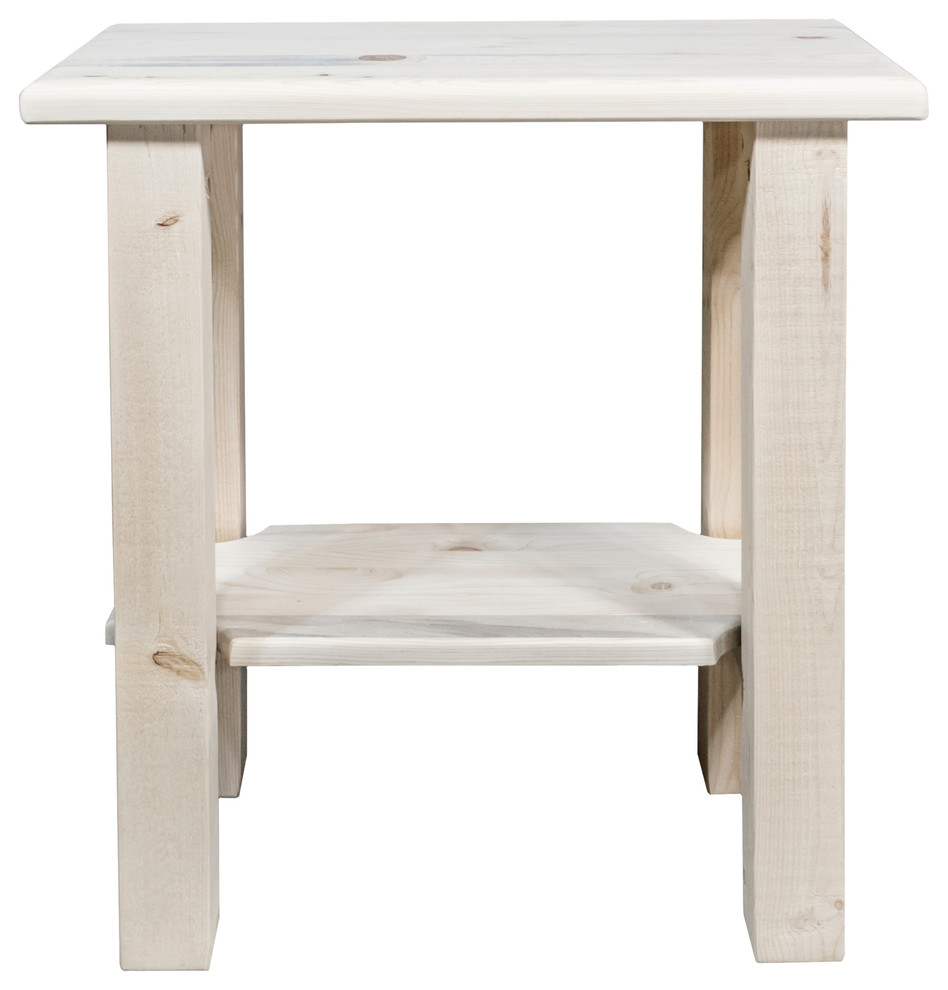 Homestead Chairside Table  Ready to Finish   Rustic   Side Tables And End Tables   by VirVentures  Houzz