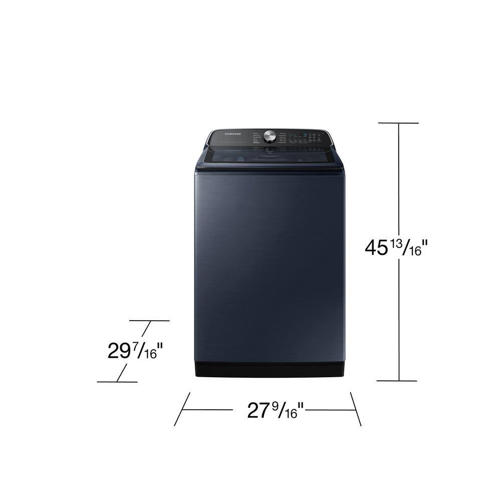  5.4 cu.ft. Smart Top Load Washer with Pet Care Solution and Super Speed Wash in brushed navy blue WA54CG7150AD