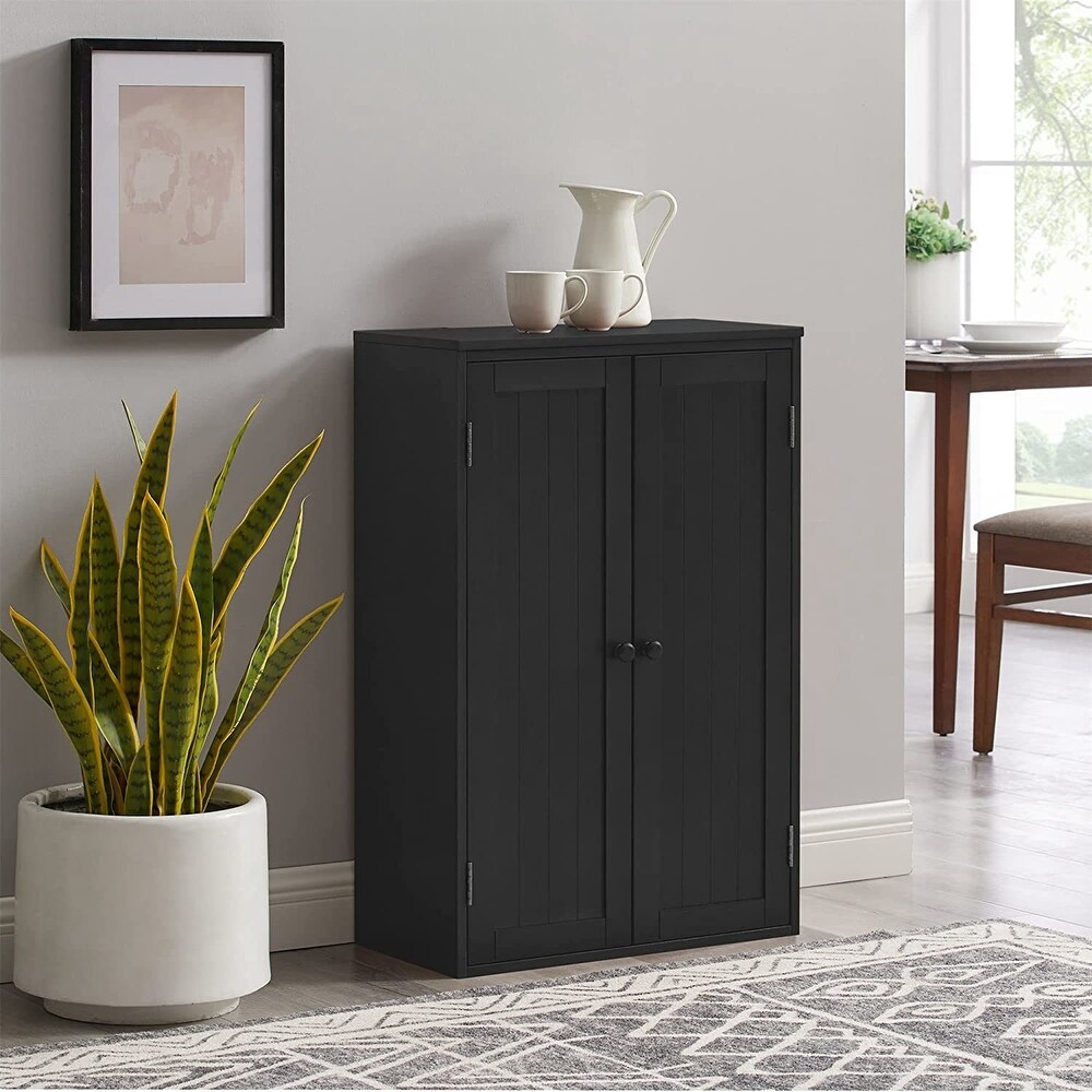 Freestanding Wooden Floor Cabinet with Double Door