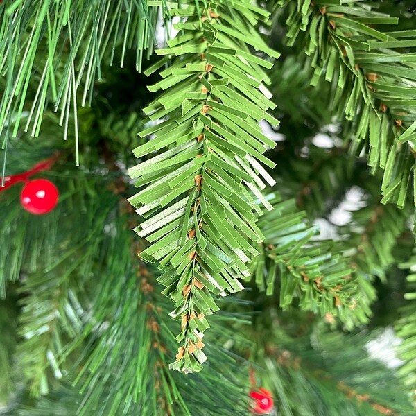 7.5 FT Upside Down Christmas Tree with Artificial Berries