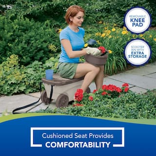 Suncast Portable 12.25 in. x 13 in. Plastic Garden Scooter GDS200D