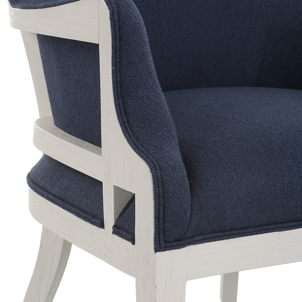 Uttermost Gordonston Blue Fabric Accent Chair   Transitional   Armchairs And Accent Chairs   by Modern Furniture LLC  Houzz