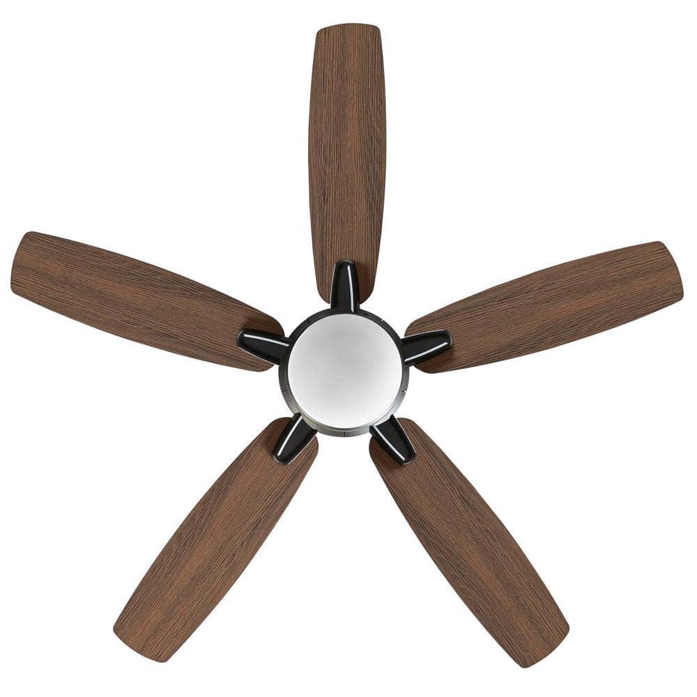 Home Decorators Collection Fawndale 46 in Indoor Integrated LED Bronze Ceiling Fan with Light Kit 5 Reversible Blades and Remote Control