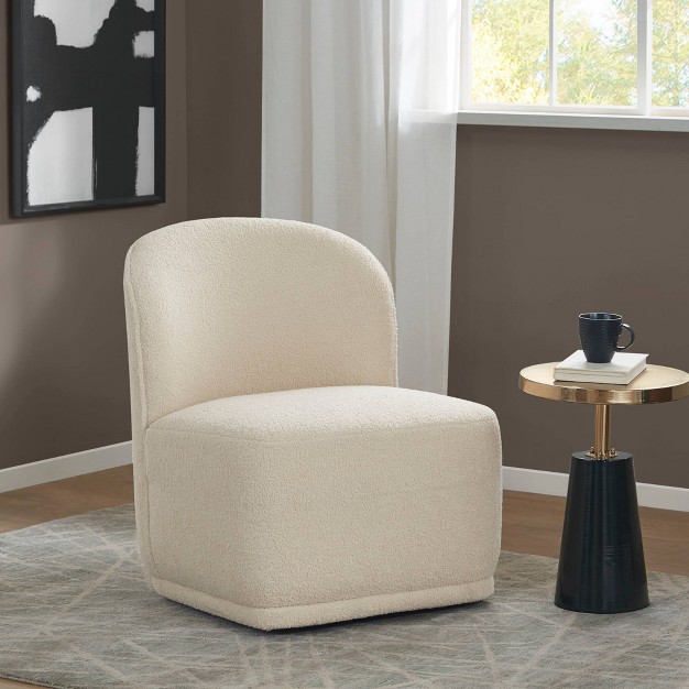 Jenny Armless 360 Degree Swivel Chair Ivory Madison Park