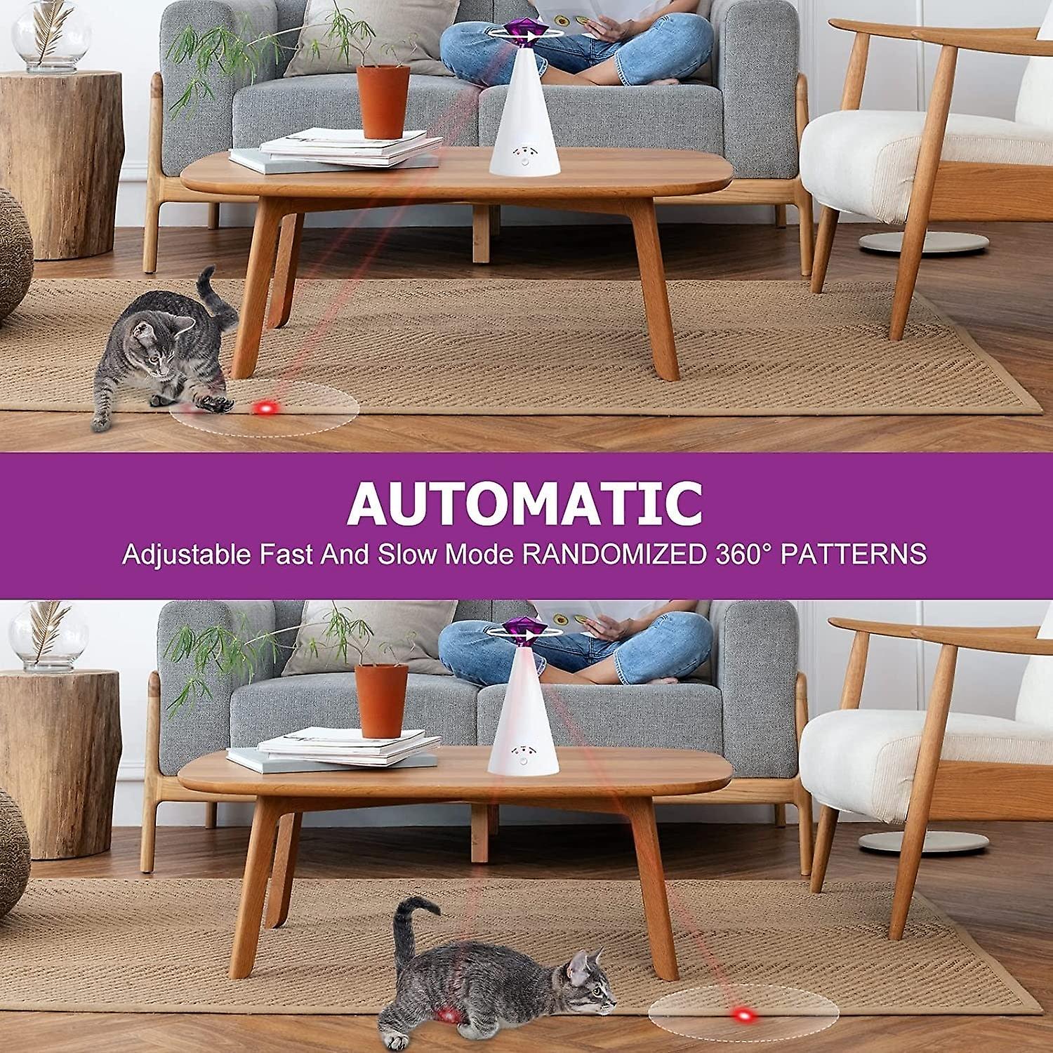 Automatic interactive cat laser toys