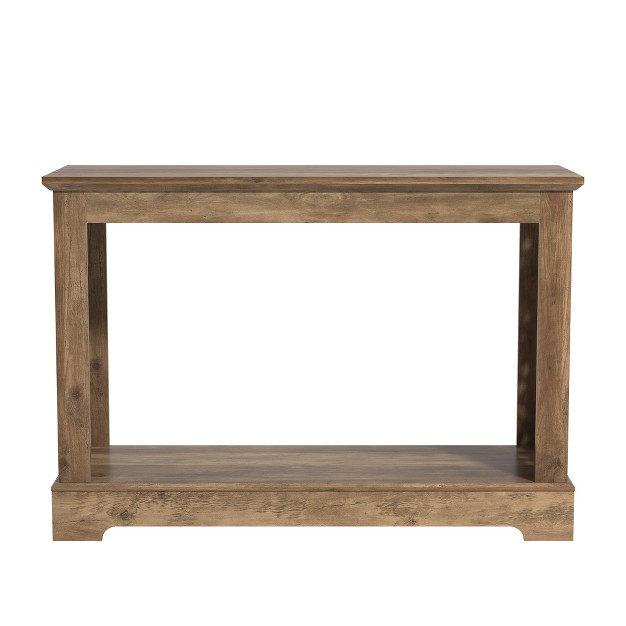 Galano Heron 42 1 In Knotty Oak Rectangular Engineer Wood Console Table