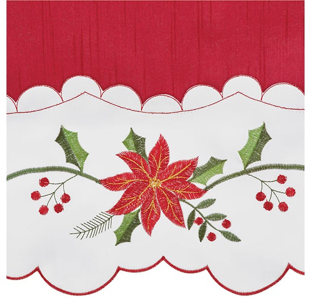 Collections Etc Poinsettia Curtains