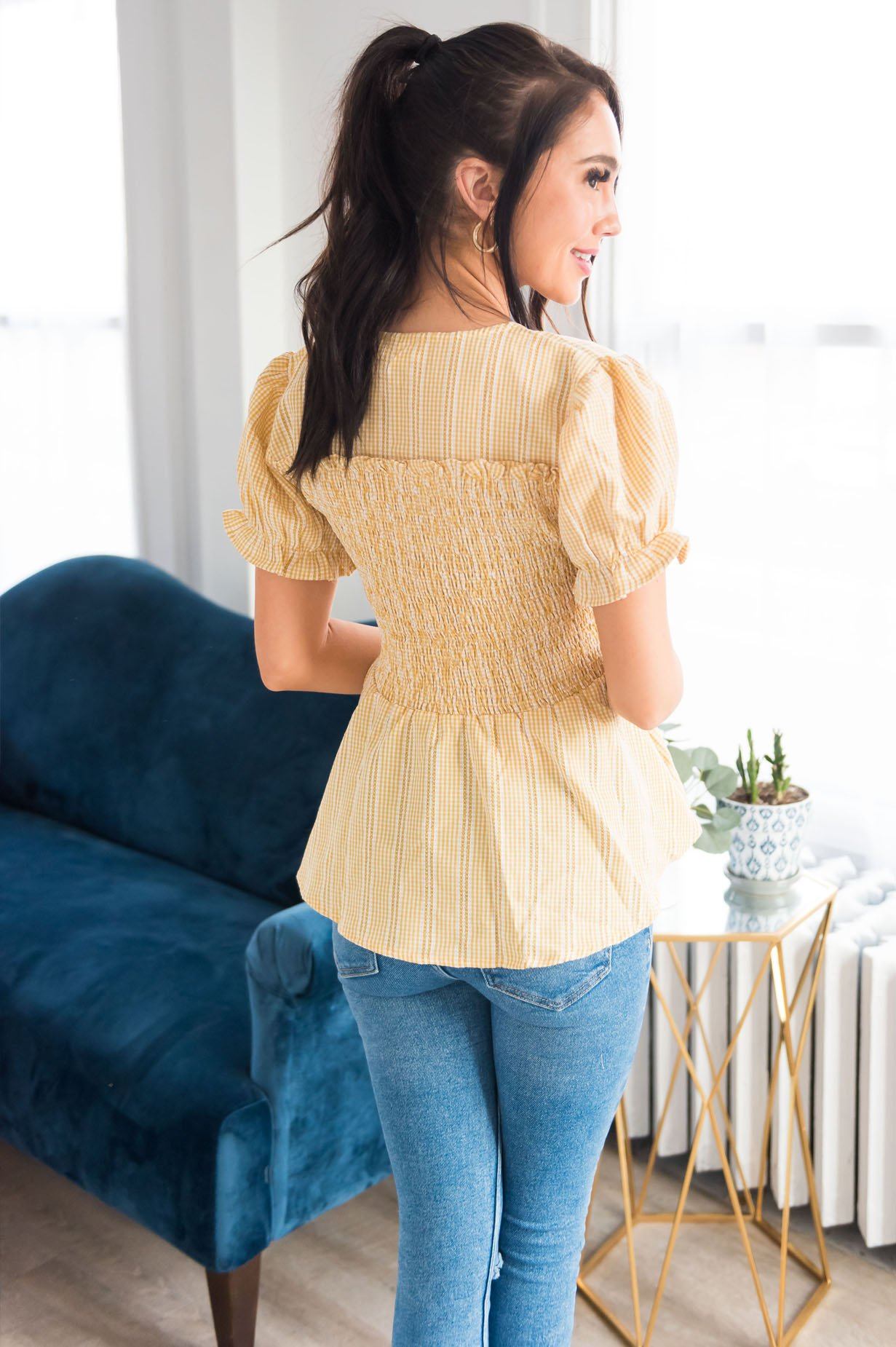 Cheery Day Modest Blouse