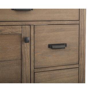 Home Decorators Collection Stanhope 31 in. W x 22 in. D Vanity in Reclaimed Oak with Engineered Stone Vanity Top in Crystal White with White Sink SNOVT3122DR