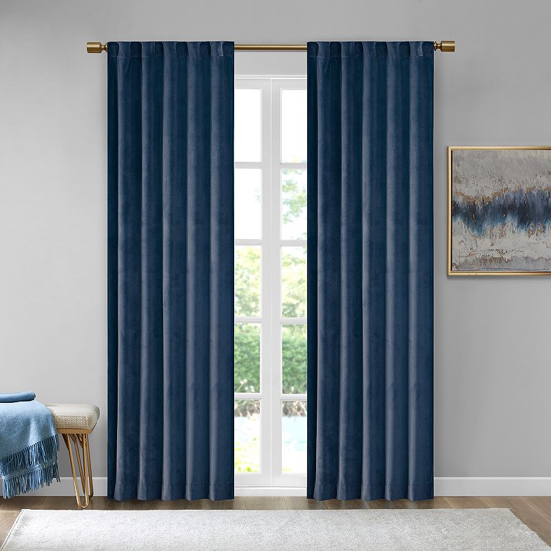 510 Design 2-pack Garett Room Darkening Velvet Rod Pocket Window Curtains